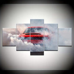 5pcs Racing Canvas Painting Wall Art Abstract Modern Art Poster