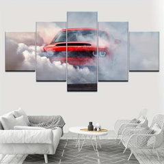 5pcs Racing Canvas Painting Wall Art Abstract Modern Art Poster
