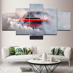 5pcs Racing Canvas Painting Wall Art Abstract Modern Art Poster