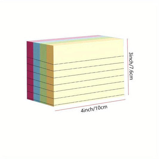 100 Colorful Sticky Notes with Lines