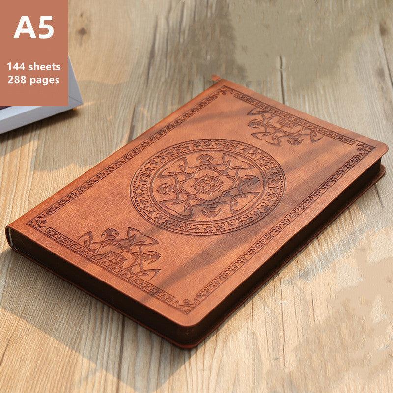 Retro A5 Notebook PU Leather Diary with Embossing - Perfect Gift