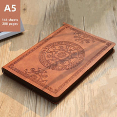 Retro A5 Notebook PU Leather Diary with Embossing - Perfect Gift