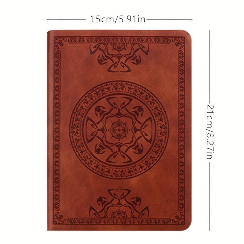 Retro A5 Notebook PU Leather Diary with Embossing - Perfect Gift