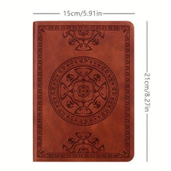 Retro A5 Notebook PU Leather Diary with Embossing - Perfect Gift
