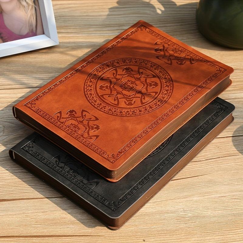Retro A5 Notebook PU Leather Diary with Embossing - Perfect Gift
