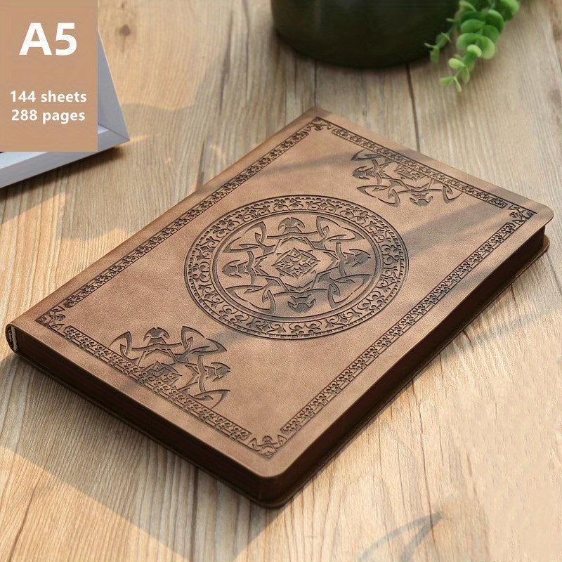 Retro A5 Notebook PU Leather Diary with Embossing - Perfect Gift