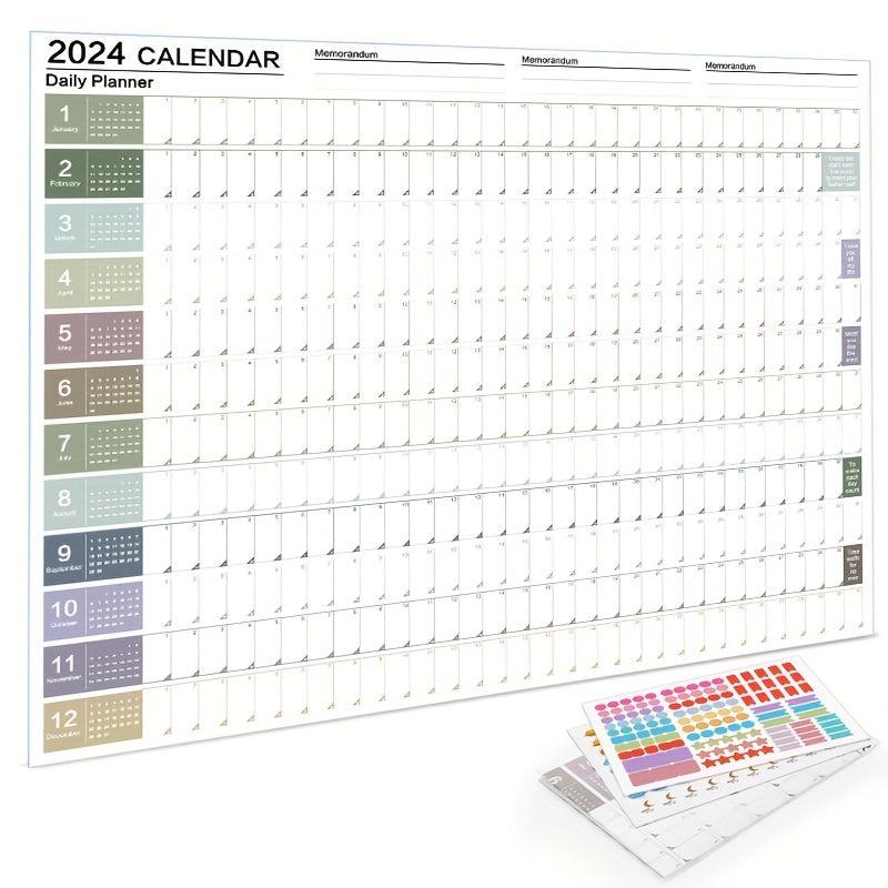 Morandi 365 Days Calendar Poster with Sticker