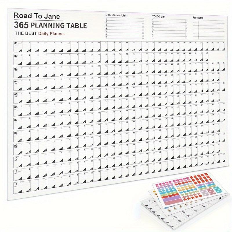 Morandi 365 Days Calendar Poster with Sticker