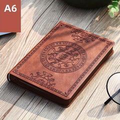 A6 Retro Style Pocket Mini Notebook Hard Case Leather Writing Book