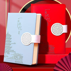 360 Page PU Leather Notebook Magnetic Buckle Hardcover For Office & School