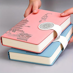 360 Page PU Leather Notebook Magnetic Buckle Hardcover For Office & School