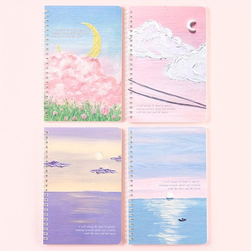 4pcs Creative Painting Notebook Set for Students