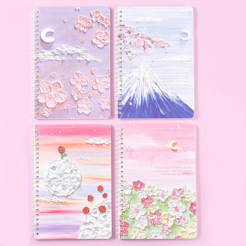 4pcs Creative Painting Notebook Set for Students