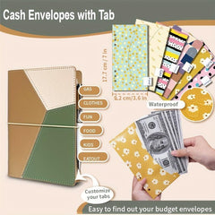 Budget Binder Money Organizer with 6 Cash Envelopes, 12 Budget Sheets