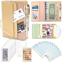 Budget Binder Money Organizer with 6 Cash Envelopes, 12 Budget Sheets