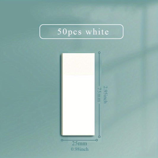 50 Sheets Transparent Sticky Notes Waterproof Fluorescent Sticky Notes