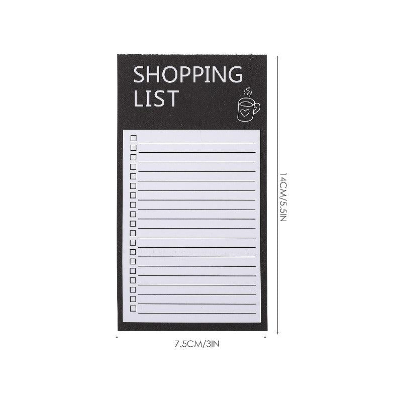 100pcs Grocery List Planner Notepad Magnetic Sticky Notes