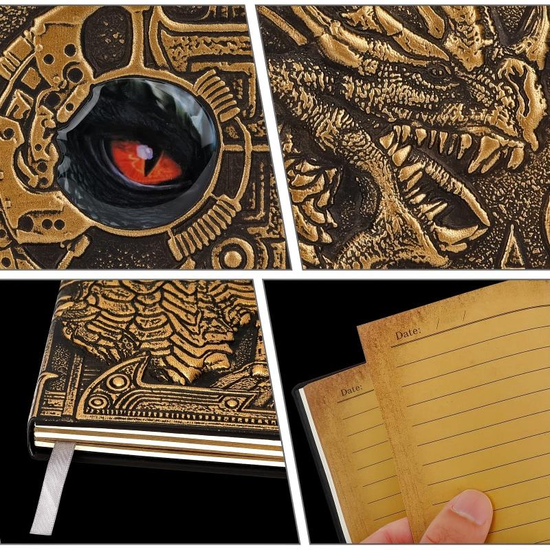Dragon A5 Diary Notebook Embossed Leather Travel Journal