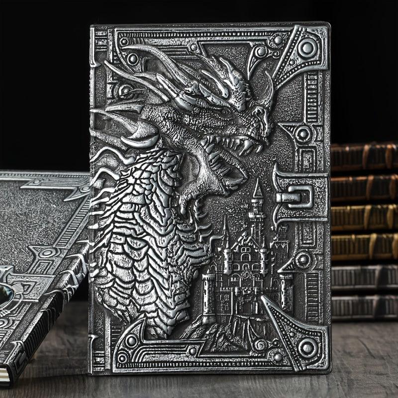 Dragon A5 Diary Notebook Embossed Leather Travel Journal