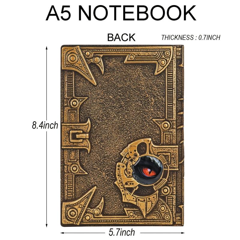 Dragon A5 Diary Notebook Embossed Leather Travel Journal