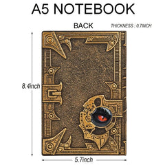 Dragon A5 Diary Notebook Embossed Leather Travel Journal