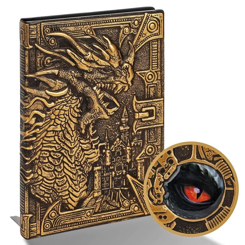 Dragon A5 Diary Notebook Embossed Leather Travel Journal