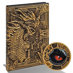 Dragon A5 Diary Notebook Embossed Leather Travel Journal