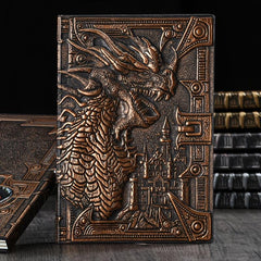 Dragon A5 Diary Notebook Embossed Leather Travel Journal