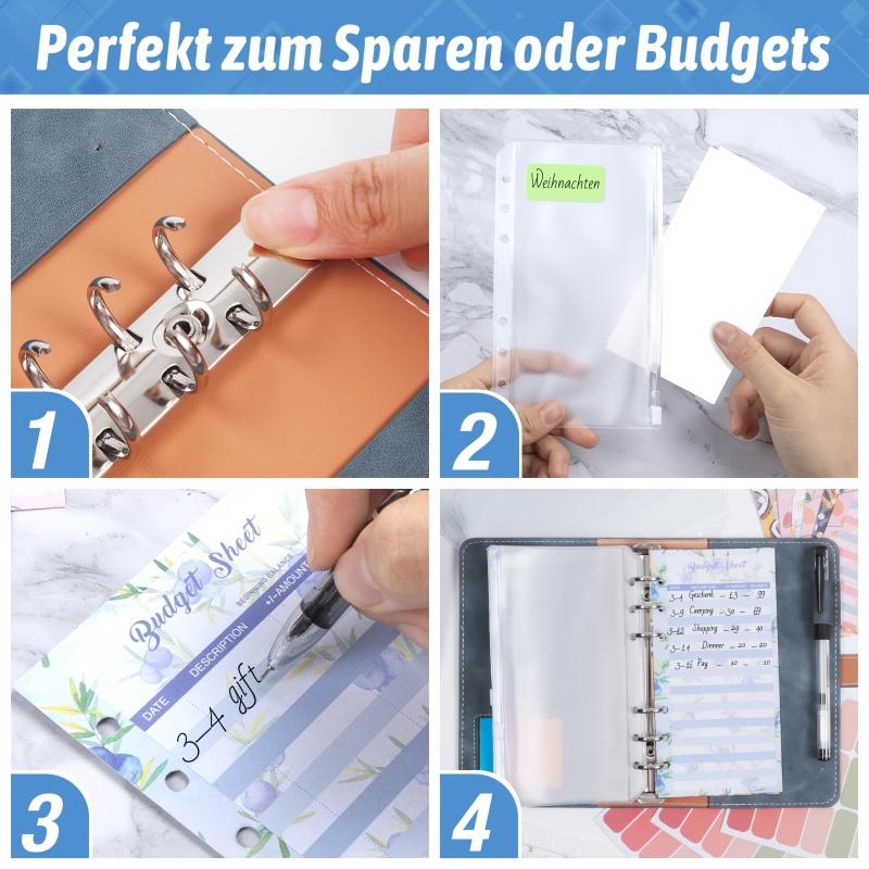 A6 Denim Budget Binder Set - Cash Flow Management & Expenditure Planning