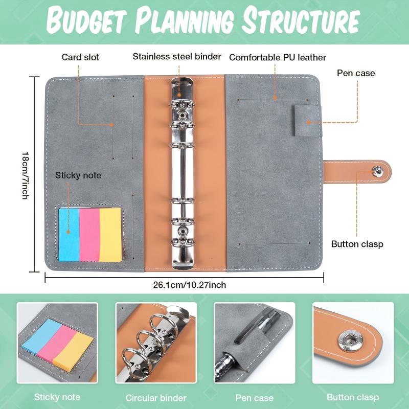 A6 Denim Budget Binder Set - Cash Flow Management & Expenditure Planning