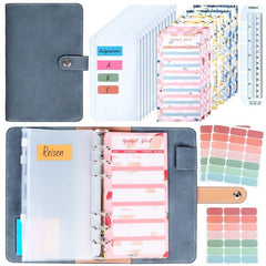 A6 Denim Budget Binder Set - Cash Flow Management & Expenditure Planning