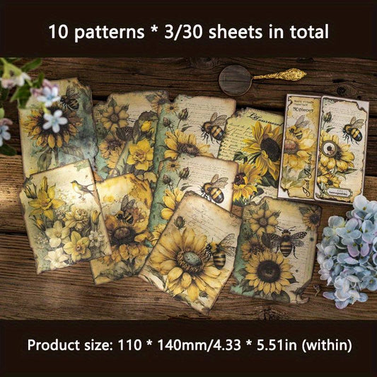 30 Sheets Halloween Scrapbook Paper for DIY Packaging Decoration