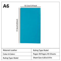 A5 A6 Lined Journal Faux Leather Hardcover Notebook