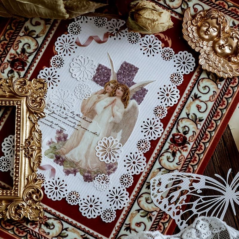 10 Sheets Hollow Lace Paper Three Sizes - 10, 9.5, 8.3 Inch