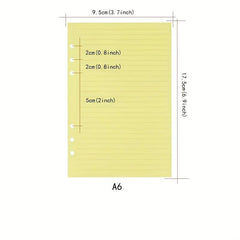 Colorful A6 Loose Leaf Notebook Refill - 50 Sheets