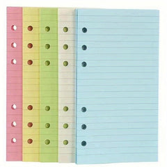 Colorful A6 Loose Leaf Notebook Refill - 50 Sheets
