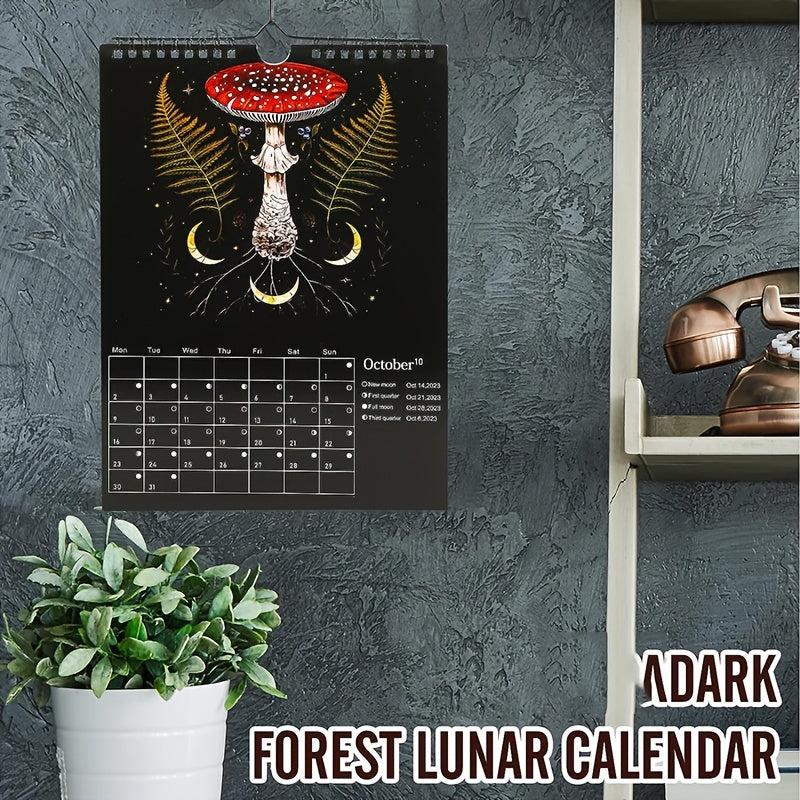 Dark Forest Animal Wall Calendar Halloween Christmas Anniversary Gift