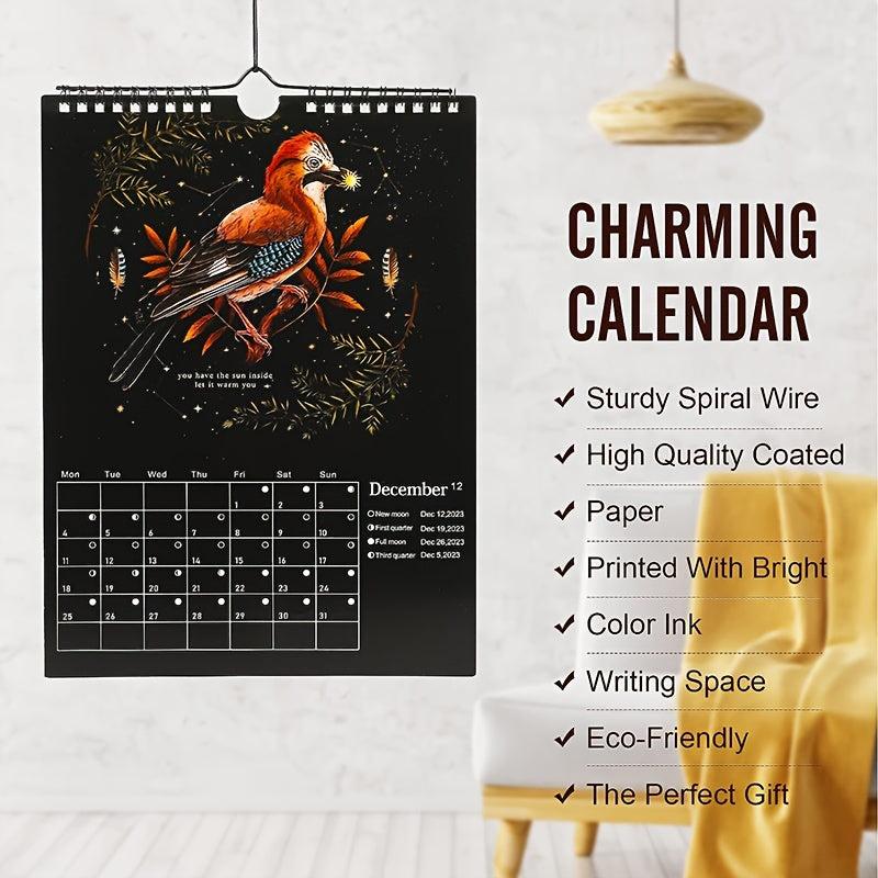 Dark Forest Animal Wall Calendar Halloween Christmas Anniversary Gift