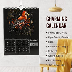 Dark Forest Animal Wall Calendar Halloween Christmas Anniversary Gift
