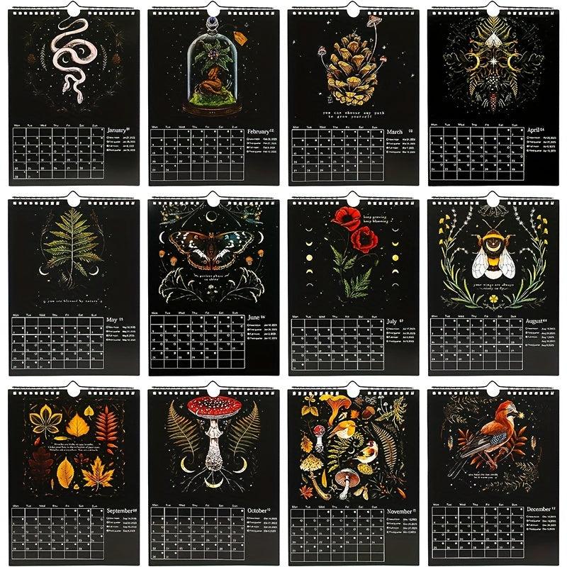 Dark Forest Animal Wall Calendar Halloween Christmas Anniversary Gift