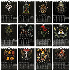 Dark Forest Animal Wall Calendar Halloween Christmas Anniversary Gift