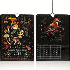 Dark Forest Animal Wall Calendar Halloween Christmas Anniversary Gift