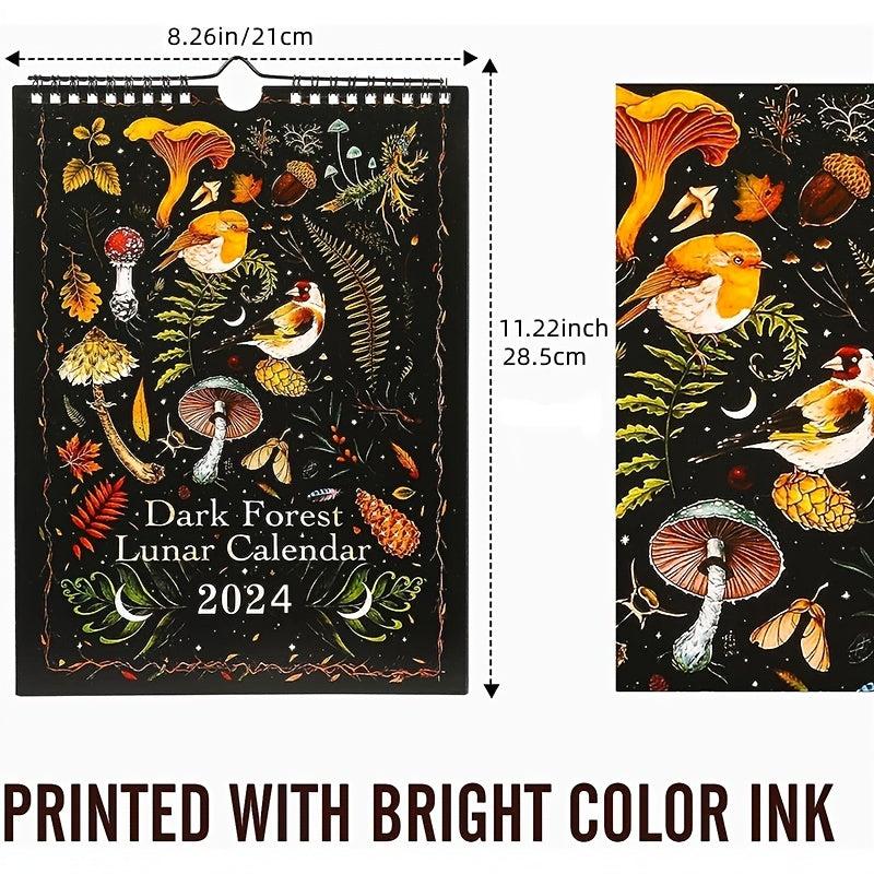 Dark Forest Animal Wall Calendar Halloween Christmas Anniversary Gift