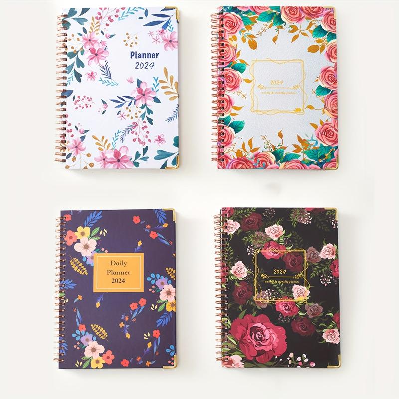 2023 Planner Jan - Dec Twin Wire Binding Ink Painted Flowers