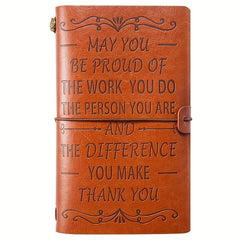 Appreciation Leather Journal Thank You Make A Difference Inspirational Notebook