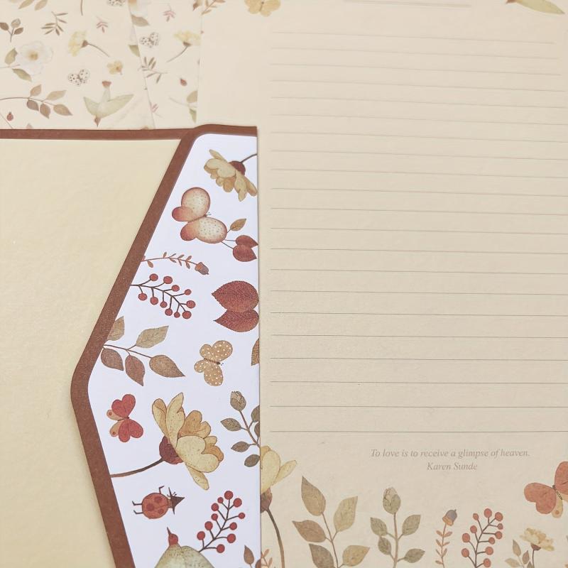 9pcs Stationery Writing Paper Set with Envelopes