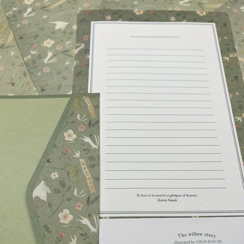 9pcs Stationery Writing Paper Set with Envelopes