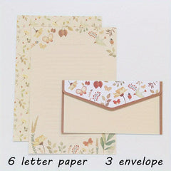9pcs Stationery Writing Paper Set with Envelopes