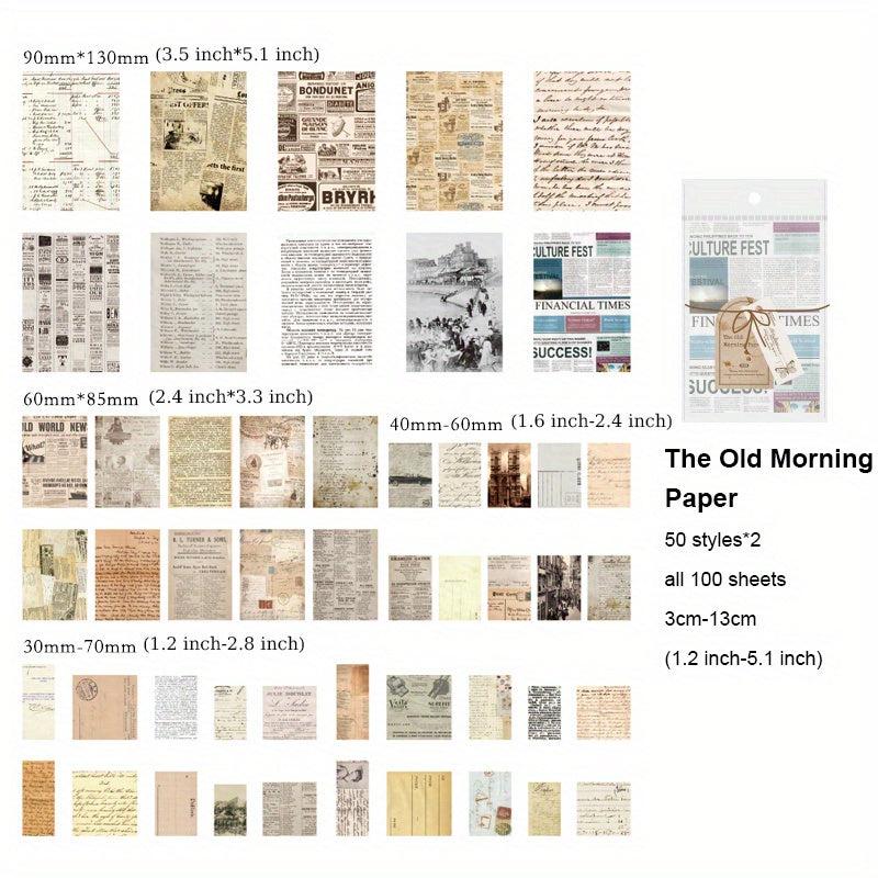 Vintage Flower & Butterfly Patterned Material Sheets