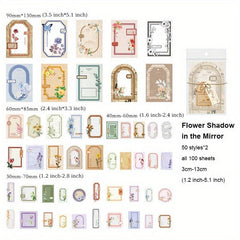 Vintage Flower & Butterfly Patterned Material Sheets
